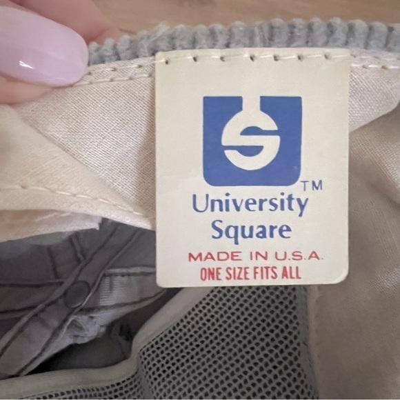 Vintage Grey Corduroy NEC New England College SnapBack Hat - Picture 7 of 10